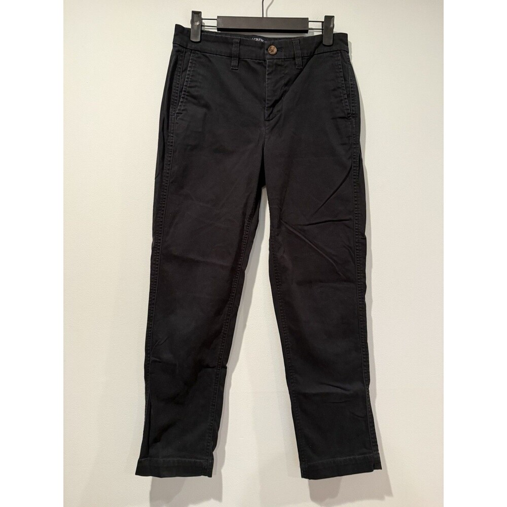 J.Crew Chino Pants Women 28** Black High Rise Girlfriend Straight Office Career